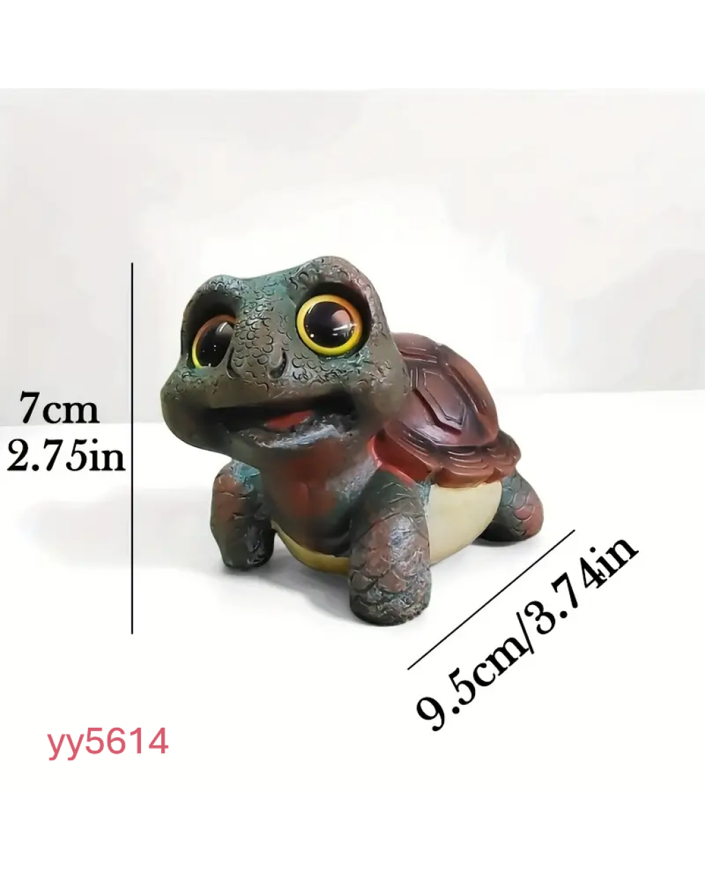 YY5614 Gözleri Büyük Kaplumbağa Biblo Silikon Kalıp – Sevimli ve Şık Dekoratif Hediye!